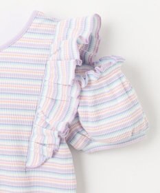 ANY KIDS オン・オフショルダー ボーダー Tシャツ