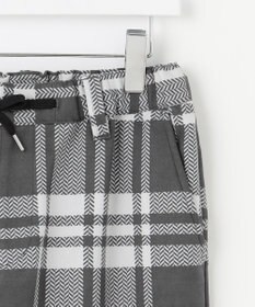 PW CIRCULUS 【MEN】チェック柄 スエードライクテーパードパンツ