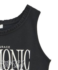 earth music&ecology フリルロゴノースリーブプルオーバー