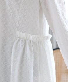 Tiaclasse L ダイヤ柄ジャガードパフスリチュニック