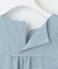 J.PRESS LADIES L 【洗える】アセVis ギンガム ボリュームスリーブ ブラウス