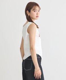 earth music&ecology フリルロゴノースリーブプルオーバー