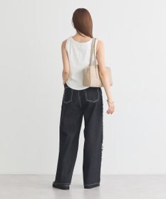 earth music&ecology フリルロゴノースリーブプルオーバー