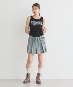 earth music&ecology フリルロゴノースリーブプルオーバー