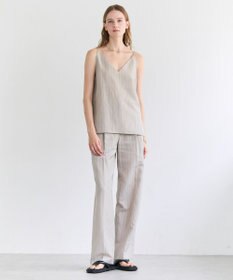 BEIGE， ERYTH / リネンストライプ キャミソール