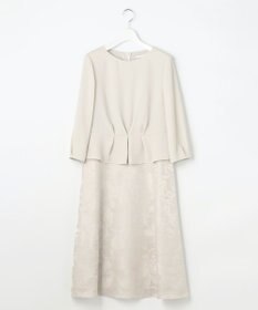 自由区 L 【17号サイズまで展開・カタログ掲載】フラワーオパールプリント ワンピース