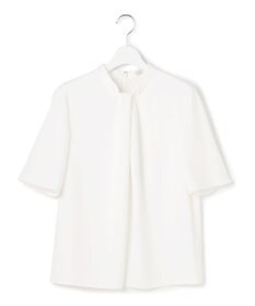 ICB L ストレッチジョーゼット ドレープデザインブラウス