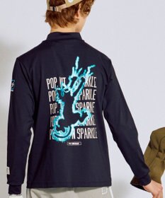 PW CIRCULUS 【吸水速乾 /  UV遮蔽率99.9% UVカット / ストレッチ】【MEN】アニマルグラフィックロングスリーブモックT  ゴルフ