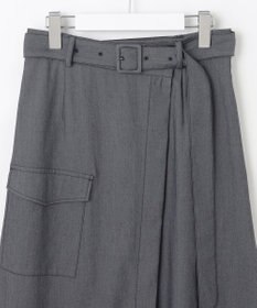 自由区 【カタログ掲載・接触冷感・UVカット・洗える】デニムライクボトムフレア スカート