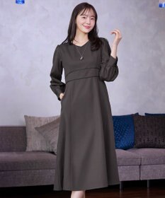 Tiaclasse L パイピングフレアワンピース