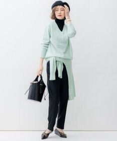 23区 【洗える】ピュアカシミヤ Vネック ニット