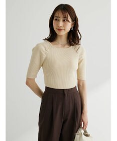 Green Parks 袖ギャザーラグランニットプルオーバー