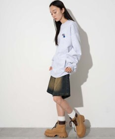 WEGO 【ユニセックス着用ITEM/裏起毛】別注BENDAVISワンポイントプルオーバー