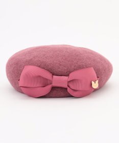 ANY KIDS ネコチャーム付きリボンベレー帽