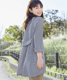 Tiaclasse L 【小倉優子さん着用・選べる袖TYPE・洗える】バックフレアチュニック