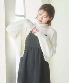Feroux 【洗える】パール付き カーディガン