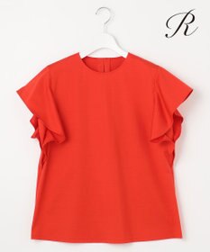 23区 【R(アール)】プレミアムコットンジャージー フリルスリーブカットソー