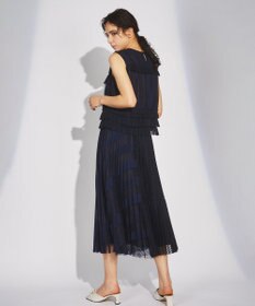 GRACE CONTINENTAL ストライプチュールスカート