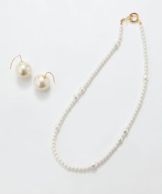 Phoebe 【セレモニーセット】クラスアップパールネックレス×ビッグパールフックピアスSET