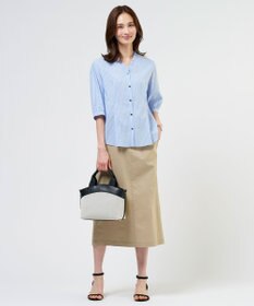 J.PRESS LADIES S 【人気素材】セルロースリネンストレッチ ナロー スカート