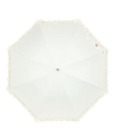 MOONBAT 【ランバン オン ブルー（LANVIN en Bleu）】晴雨兼用日傘 　長傘　ドビーフリル