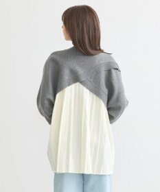 earth music&ecology ドッキングプリーツニット