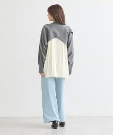 earth music&ecology ドッキングプリーツニット