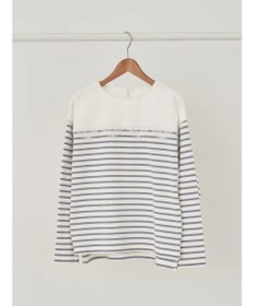 earth music&ecology レースボーダーカットソープルオーバー