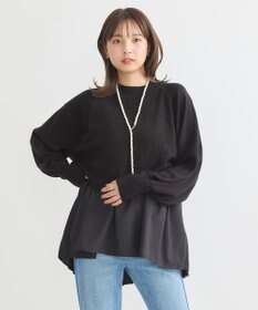 earth music&ecology ドッキングプリーツニット