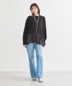 earth music&ecology ドッキングプリーツニット