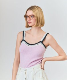 GRACE CONTINENTAL ツイーディーニットキャミ