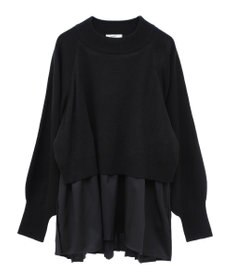 earth music&ecology ドッキングプリーツニット