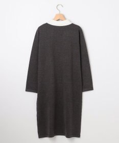 組曲 ニット襟トロンプルイユ ワンピース