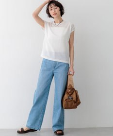 23区 L 【先行予約】シャイニーシアー ノースリーブ ニット