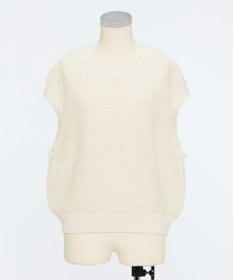 TOQUE 〈大草直子さんアドバイザー〉ベビーアルパカ×シルクハニカムニットフレンチトップス