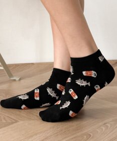 WEGO フードチェンジ総柄ショートソックス