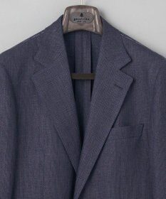 GOTAIRIKU 【DORMEUIL】ドーメル HEXAGON リネン ジャケット_ネイビー