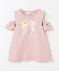 ANY KIDS オンオフショルダーパフェTシャツ