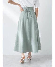 earth music&ecology バックレースアップスカート