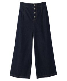 earth music&ecology ボタンフライワイドデニムパンツ