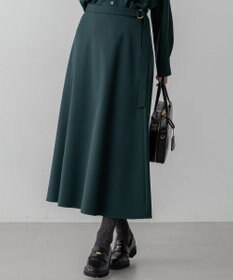 23区 【VERY10月号掲載】メリノウールサテン スカート グリーン系