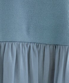 Tiaclasse L ヴィンテージサテンドッキングニットチュニック