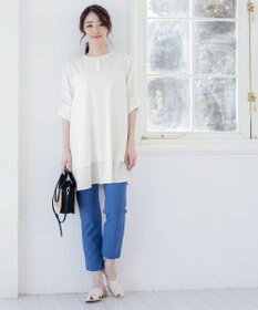 Tiaclasse 【洗える】レイヤードヘムシャツチュニック