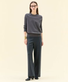 BEIGE， 【WEB限定・洗える】WILLOW / ストレッチクルーネックリブニット