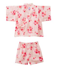 MIKI HOUSE HOT BISCUITS 【ミキハウス】【80-110cm】 お花うさこ甚平スーツ