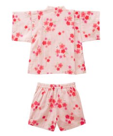 MIKI HOUSE HOT BISCUITS 【ミキハウス】【80-110cm】 お花うさこ甚平スーツ