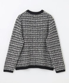 ANY L 【洗濯機可】ツイードニットジャケット