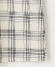 J.PRESS LADIES シアーストライプチェック フレンチスリーブ バンドカラー カットソー