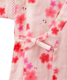 MIKI HOUSE HOT BISCUITS 【ミキハウス】【80-110cm】 お花うさこ甚平スーツ