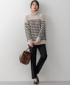 23区 【Oggi2月号掲載/洗える】ウォームストレッチ テーパード パンツ